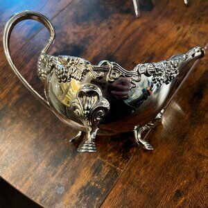 Footed Godinger Silver Gravy Boat